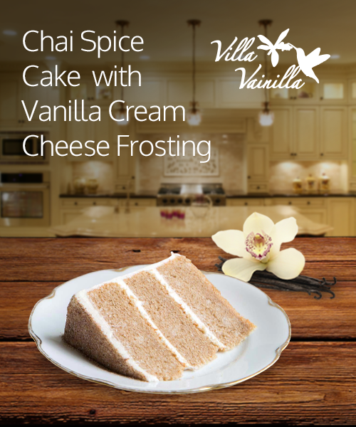 Chai Spice Cake With Vanilla Cream Cheese Frosting