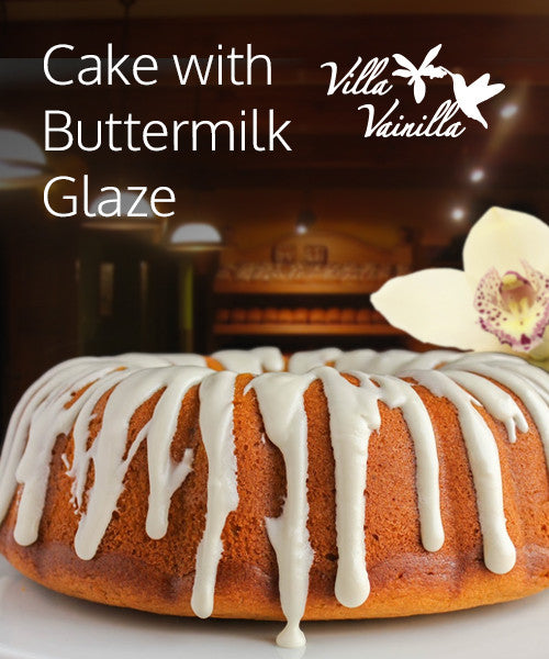 Cake with buttermilk glaze