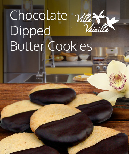 Chocolate dipped butter cookies