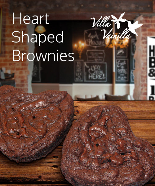 Heart-shaped brownies