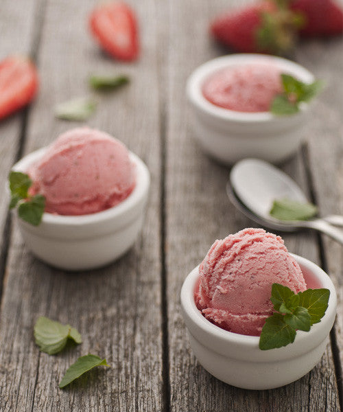 Homemade Strawberry Vegan Ice Cream