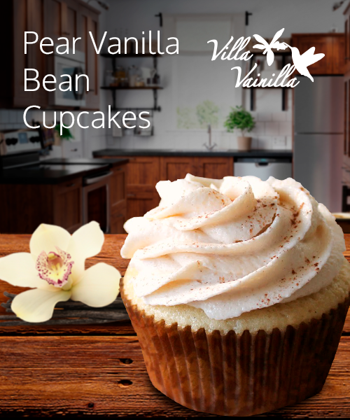 Pear Vanilla Bean Cupcakes