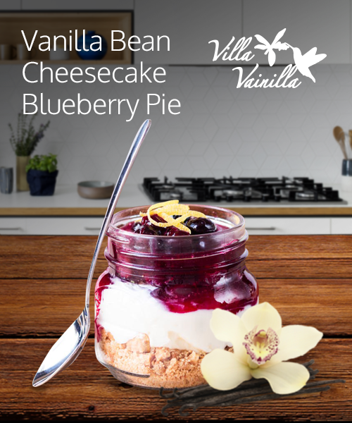 Vanilla Bean Cheesecake Blueberry Pie