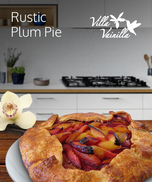 Rustic plum pie