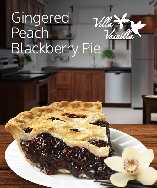 Gingered Peach-Blackberry Pie