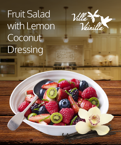 Fruit Salad with Lemon Coconut Dressing
