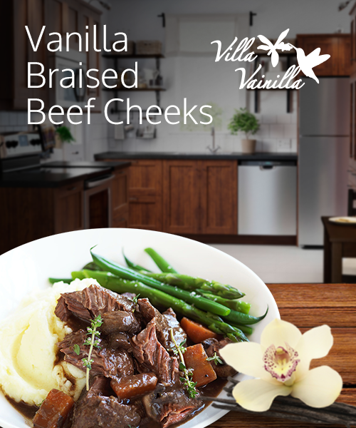 Vanilla-braised beef cheeks