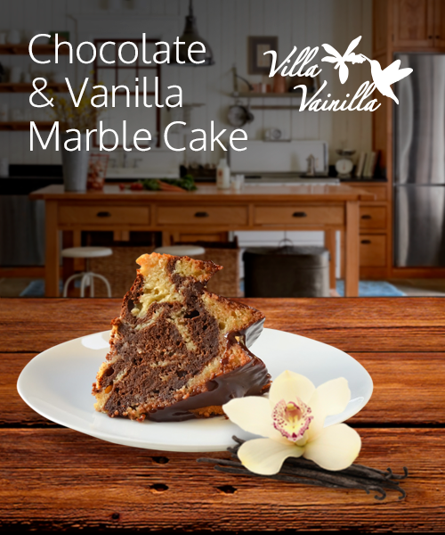 Chocolate & vanilla marble cake
