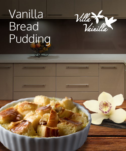 Vanilla bean bread pudding