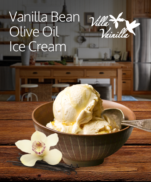Vanilla Bean Olive Oil Ice Cream