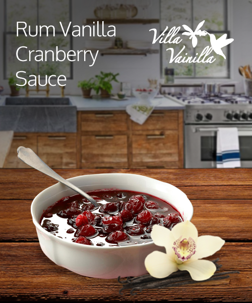 Rum Vanilla Cranberry Sauce