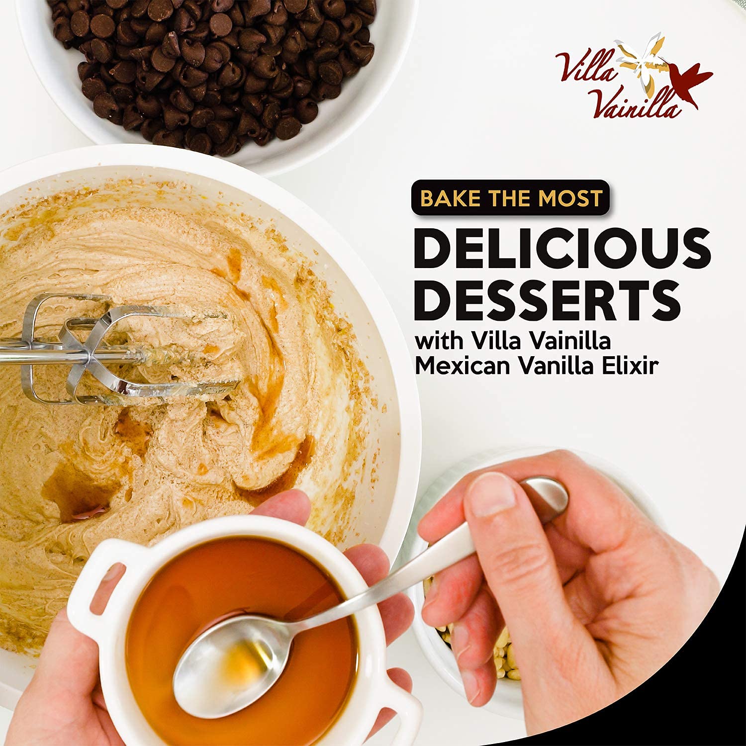 Villa Vainilla Pure Mexican Vanilla Extract 8.4oz and Elixir Super Premium Extract
