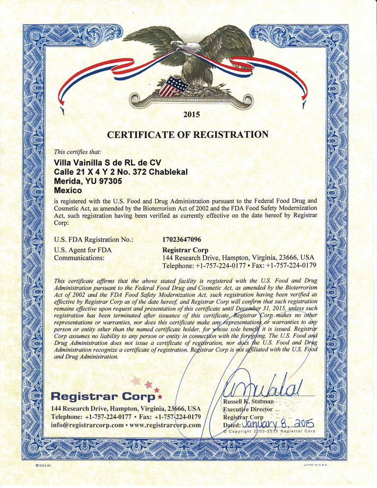 Villa Vainilla Pure Mexican Vanilla Alcohol Free Extract 4.2oz