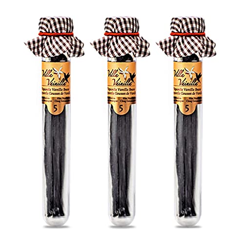 3-Pack Villa Vainilla Mexican Vanilla Beans (5 Beans)