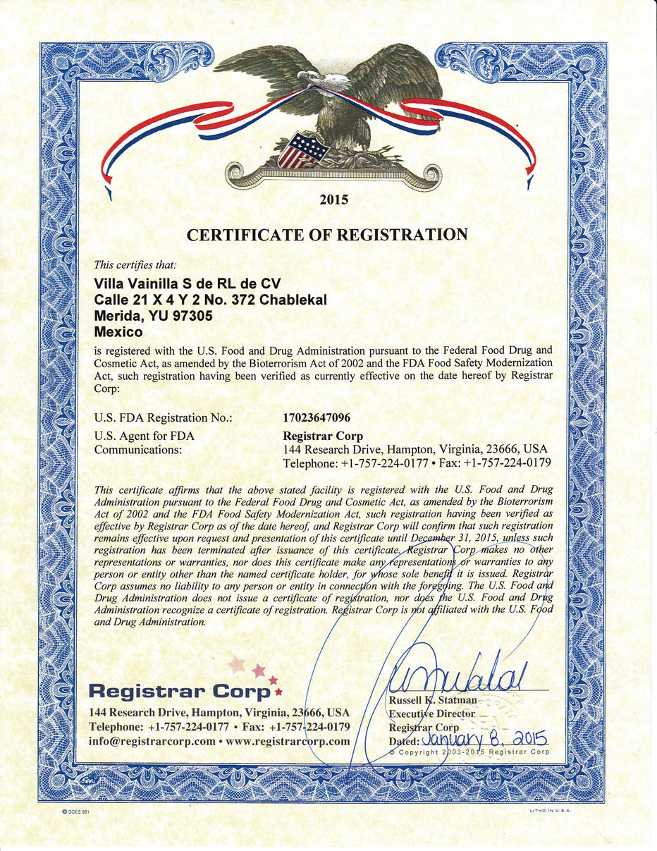 Villa Vainilla Pure Mexican Vanilla Extract 8.4oz